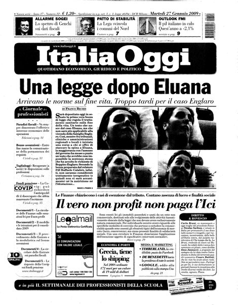 Italia oggi : quotidiano di economia finanza e politica